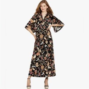 Jessica Simpson Black Floral Maxi Dress